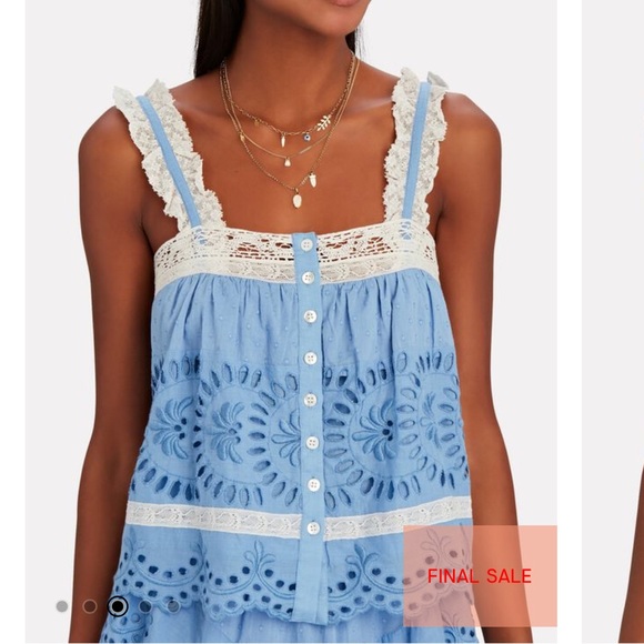 LOVESHACKFANCY Sully Broderie Anglaise Tank Top - Picture 3 of 8